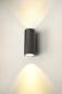 Preview: ENOLA ROUND L UP/DOWN, Outdoor LED Wandaufbauleuchte anthrazit CCT 3000/4000 K
