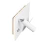 Preview: SOMNILA SPOT, Indoor LED Wandaufbauleuchte 3000 K weiß Version rechts inkl. USB Anschluss