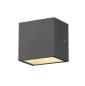 Preview: SITRA S, LED Outdoor Wandaufbauleuchte, anthrazit, CCT switch 3000/4000 K