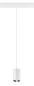 Preview: NUMINOS® XS, 48V Pendelleuchte, Pendellänge 150 cm, 4000 K, 20°, DALI 2, matt weiß / glänzend chrom