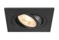Preview: NEW TRIA® 75, Deckeneinbauleuchte, quadratisch, max. 10 W GU10, schwarz