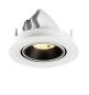 Preview: NUMINOS® GIMBLE S, Deckeneinbauleuchte weiß/schwarz 3000 K 20°