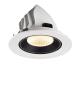 Preview: NUMINOS® GIMBLE L, Deckeneinbauleuchte weiß/schwarz 3000 K 40°