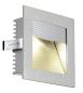 Preview: FRAME CURVE, Einbauleuchte, LED, 3000 K, eckig, silbergrau, inkl. Blattfedern