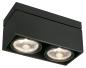 Preview: KARDAMOD, Deckenleuchte, zweiflammig, QPAR111, rechteckig, schwarz matt, max. 150 W