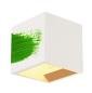 Preview: PLASTRA, Wandleuchte, QT14, eckig, Cube, weißer Gips, max. 42 W