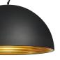 Preview: FORCHINI M 50, Pendelleuchte, A60, rund, schwarz/gold, Ø 50 cm, max. 40 W