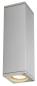Preview: THEO UP/DOWN, Outdoor Wandleuchte, QPAR51, IP44, eckig, up/down, silbergrau, max. 70 W