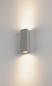 Preview: THEO UP/DOWN, Outdoor Wandleuchte, QPAR51, IP44, eckig, up/down, silbergrau, max. 70 W