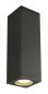 Preview: THEO UP/DOWN, Outdoor Wandleuchte, QPAR51, IP44, eckig, up/down, anthrazit, max. 70 W