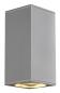 Preview: BIG THEO UP/DOWN, Outdoor Wandleuchte, QPAR111, IP44, eckig, up/down, silbergrau, max. 150 W