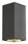 Preview: BIG THEO UP/DOWN, Outdoor Wandleuchte, QPAR111, IP44, eckig, up/down, anthrazit, max. 150 W