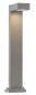 Preview: QUADRASYL 75, Outdoor Standleuchte, Energiesparleuchte GX53, IP44, eckig, silbergrau, L/B/H 19/22,5/75 cm, max. 11 W