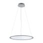 Preview: Pendelleuchte - LED Panel, transparent rund, 50 W, DIM, 3000/3500/4000 K, Hellgrau