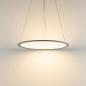 Preview: Pendelleuchte - LED Panel, transparent rund, 50 W, DIM, 3000/3500/4000 K, Hellgrau