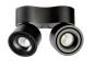 Preview: Deckenaufbauleuchte - Uni 2 Mini Double Tilt, 15 W, DIM, 3000 K, Schwarz