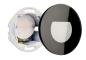 Preview: Mechanisches Systemzubehör - Glas-Abdeckung milchig rund schwarz für Alwaid