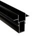 Preview: Profil - Combo Einbau Trafoprofil mit Flügel, 13mm, 3m schwarz