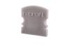 Preview: Profil Endkappe - Endkappe F-AU-02-10 Set 2 Stk, Grau