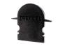 Preview: Profil Endkappe - Endkappe R-ET-02-12 Set 2 Stk, Schwarz