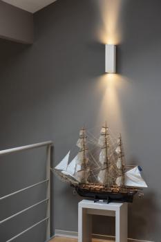 Preview: THEO UP/DOWN, QPAR51, Wandleuchte, weiss, max. 2x50 W