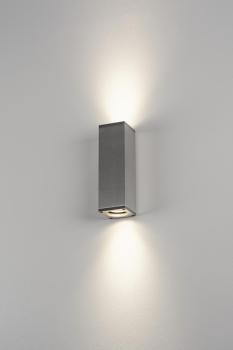 Preview: THEO UP/DOWN, QPAR51, Wandleuchte, alu gebürstet, max. 2x50 W