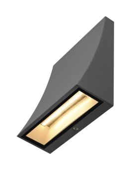 Preview: DELWA, Outdoor Wandleuchte, 3000 K, 100°, anthrazit, IP44