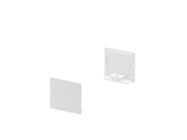 ENDKAPPEN, für GRAZIA 20 Aufbauprofil standard, 2 Stück, flache Ausführung, weiß