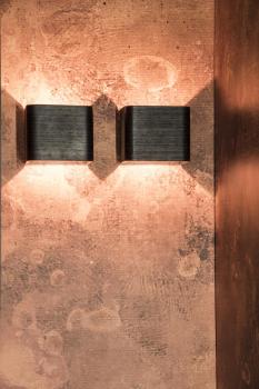 MANA, Leuchtenschirm, Holz, grau/braun, L/H/T 12/10/9 cm