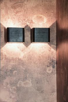 MANA, Leuchtenschirm, Holz, grau/braun, L/H/T 12/10/9 cm