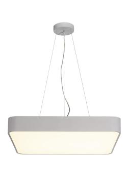 Preview: MEDO 60, Deckenleuchte, LED, 3000 K, eckig, silbergrau, 1-10V