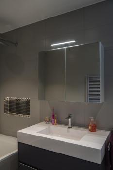 DORISA 30, Spiegelleuchte, LED, 4000 K, kurz, chrom, IP44