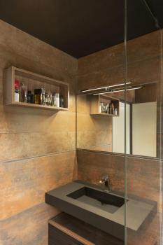 Preview: DORISA 50, Spiegelleuchte, LED, 4000 K, lang, chrom, IP44