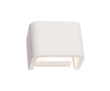 Preview: MANA, Leuchtenschirm, B/H/T 13,5/10/9,9 cm, Gips, weiß