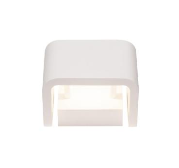 Preview: MANA, Leuchtenschirm, B/H/T 13,5/10/9,9 cm, Gips, weiß