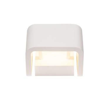 Preview: MANA, Leuchtenschirm, B/H/T 13,5/10/9,9 cm, Gips, weiß