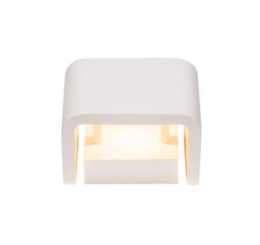 MANA, Leuchtenschirm, B/H/T 13,5/10/9,9 cm, Gips, weiß