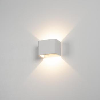 MANA, Leuchtenschirm, B/H/T 13,5/10/9,9 cm, Gips, weiß