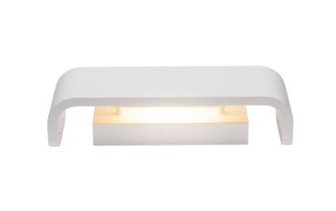 Preview: MANA, Leuchtenschirm B/H/T 30,9/9,5/7,4 cm, Gips, weiß