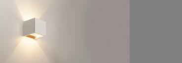 SOLID CUBE, Wandleuchte, QT14, grau, max. 25 W