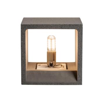 Preview: SOLID CUBE, Wandleuchte, QT14, schwarzer Sandstein, max. 25 W