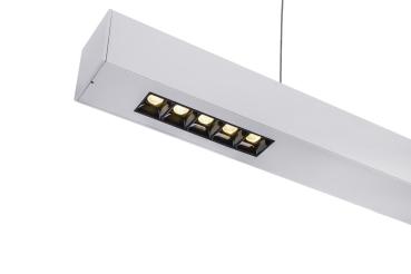 Preview: Q-LINE®, LED Indoor Pendelleuchte, 1 m, BAP, silber, 4000 K