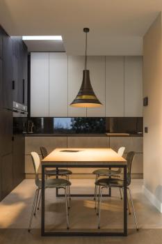 Preview: BATO 45, Indoor Pendelleuchte, schwarz/messing, E27, max. 60 W