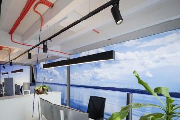 GLENOS, LED, 4000 K, schwarz, 2 m, 85 W