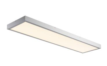 Preview: PANEL, 1200x300 mm LED Indoor Deckenaufbauleuchte, 3000 K, silbergrau