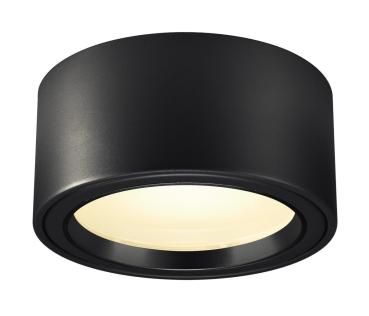 FERA 25, LED Indoor Deckenaufbauleuchte, schwarz, 3000 K, 100°