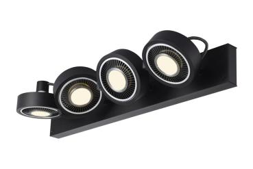 Preview: KALU, Indoor Wand- und Deckenaufbauleuchte, quad, QPAR111, schwarz, 4x75 W