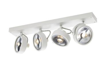 KALU, Indoor Wand- und Deckenaufbauleuchte, quad, QPAR111, weiß, 4x75 W