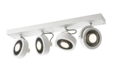 Preview: KALU, Indoor Wand- und Deckenaufbauleuchte, quad, QPAR111, weiß, 4x75 W