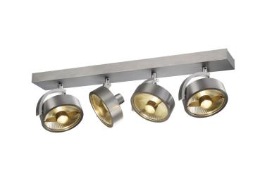 KALU, Indoor Wand- und Deckenaufbauleuchte, quad, QPAR111 alu gebürstet 4x75 W